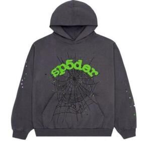 Sp5der Web Hoodie – Grey/Green – Large